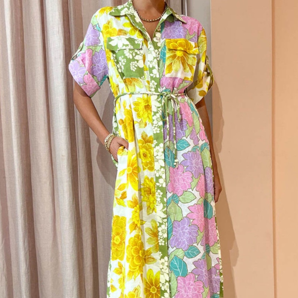 Colorful comfortable dress. Perfect for any occasion. Never Worn!